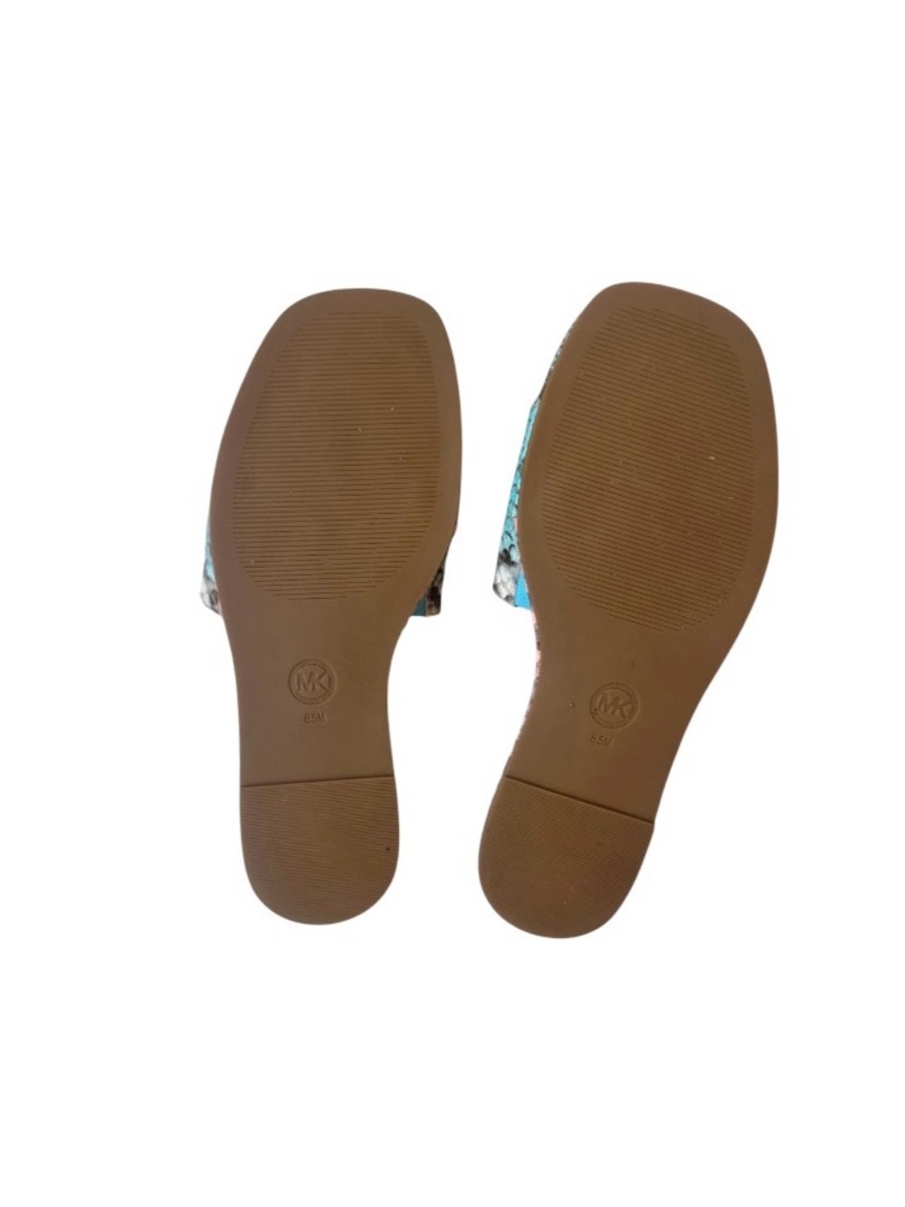 Wrn1X MICHAEL KORS Hayworth faux snake slides women’s sandals size 8.5 - Picture 10 of 13